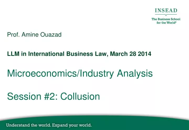 microeconomics industry analysis session 2 collusion