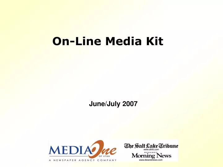 on line media kit