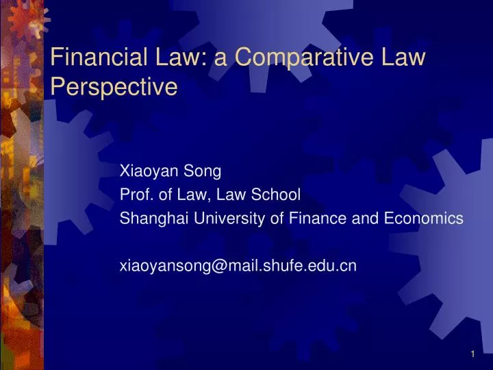 financial law a comparative law perspective