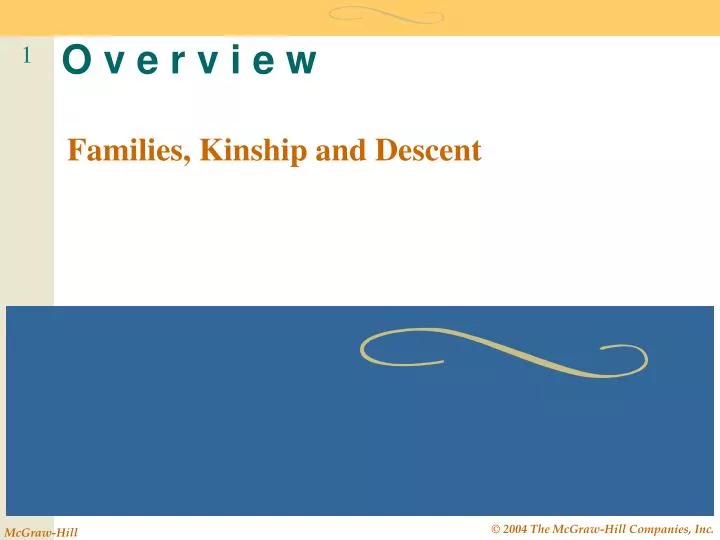 families kinship and descent