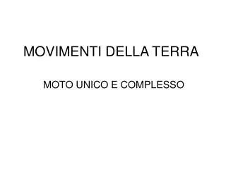 movimenti della terra