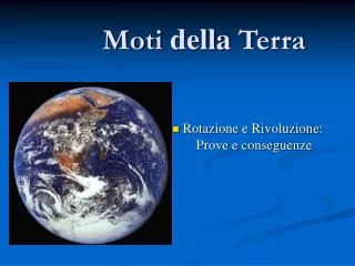 moti della terra