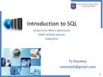PPT - Introduction to SQL PowerPoint Presentation, free download - ID ...