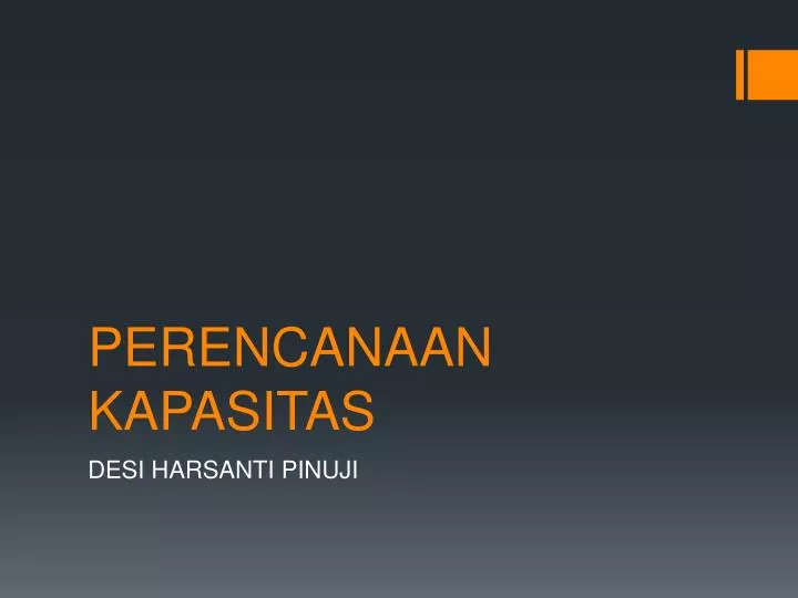 perencanaan kapasitas