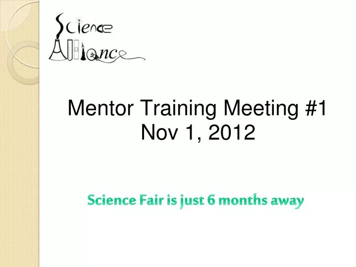 mentor training meeting 1 nov 1 2012