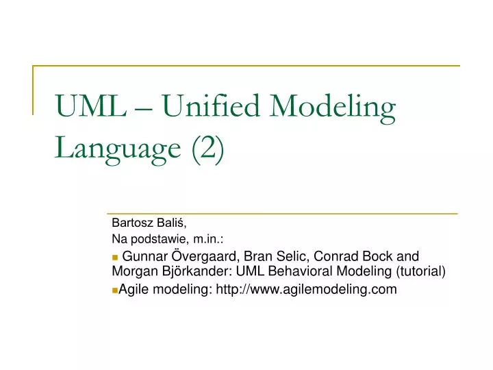 uml unified modeling language 2