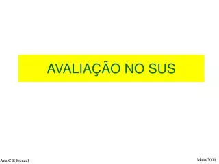 avalia o no sus