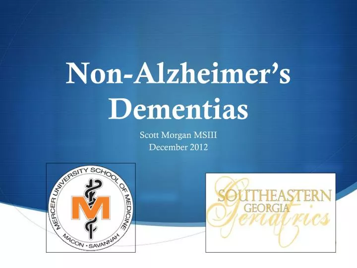 non alzheimer s dementias