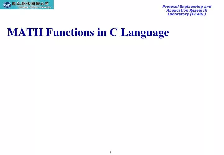 math functions in c language