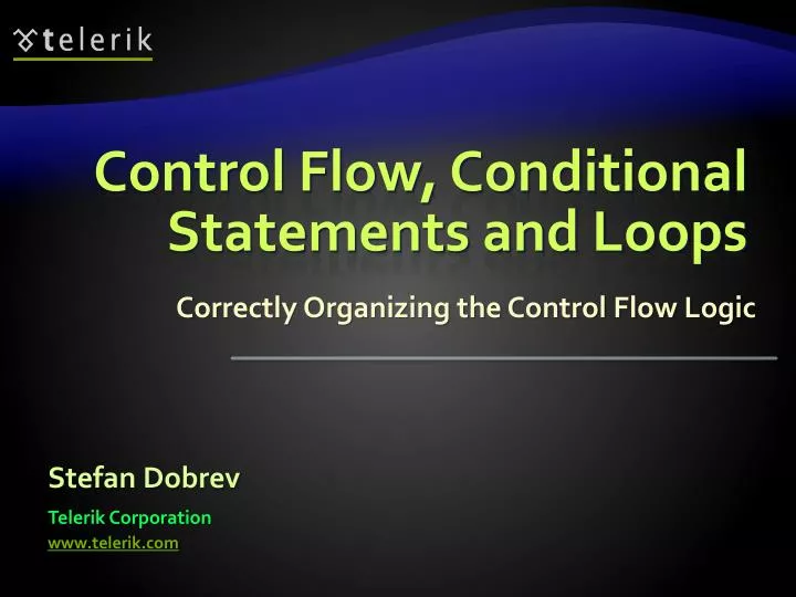 control flow conditional statements and loops