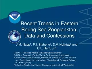 Recent Trends in Eastern Bering Sea Zooplankton: Data and Confessions