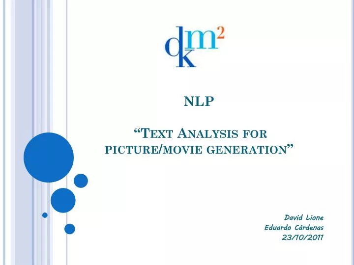 nlp text analysis for picture movie generation
