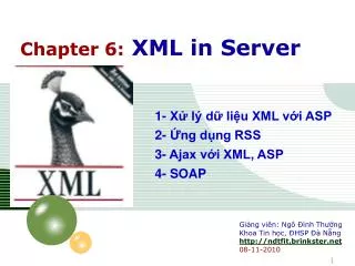 Chapter 6: XML in Server