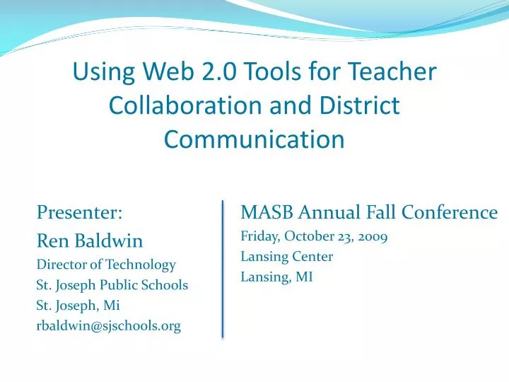 using web 2 0 tools for teacher collaboration and district communication