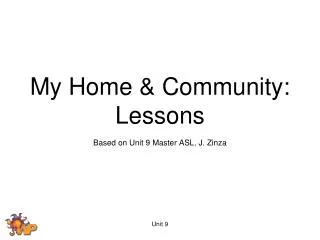My Home &amp; Community: Lessons