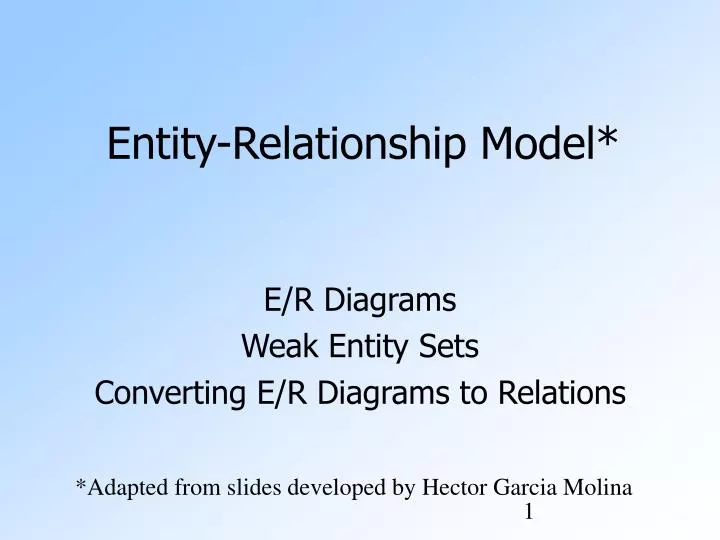 e r diagrams weak entity sets converting e r diagrams to relations