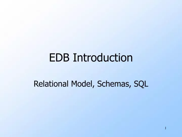 edb introduction