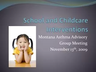 School and Childcare Interventions