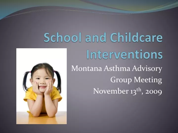 school and childcare interventions