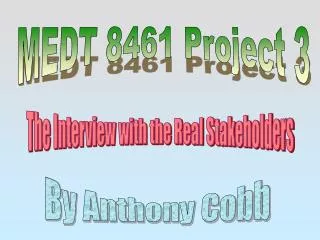 MEDT 8461 Project 3