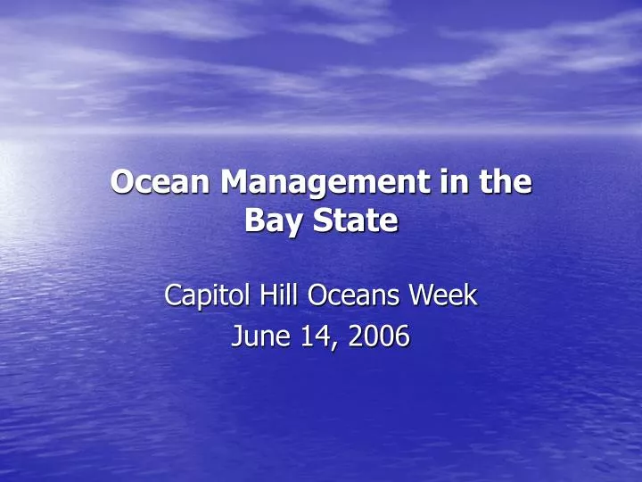 ocean management in the bay state