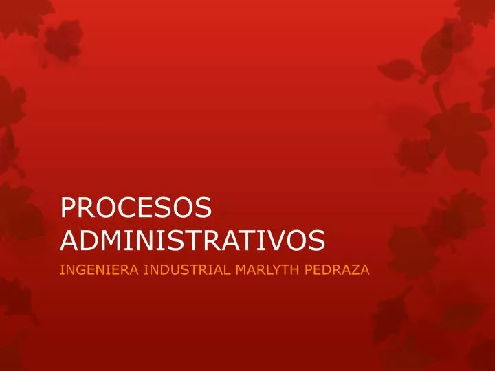 procesos administrativos