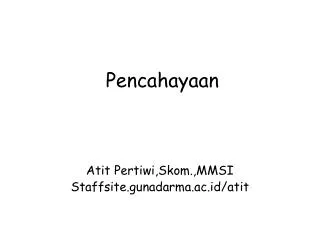 Pencahayaan