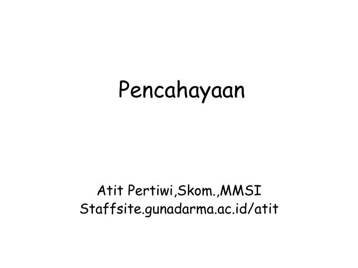 pencahayaan