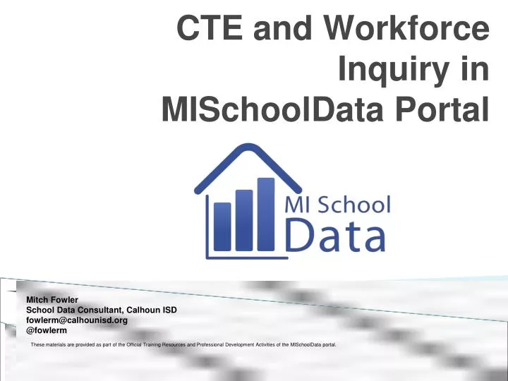 cte and workforce inquiry in mischooldata portal