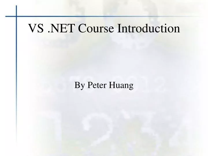 vs net course introduction