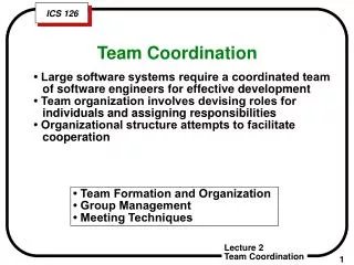 Team Coordination