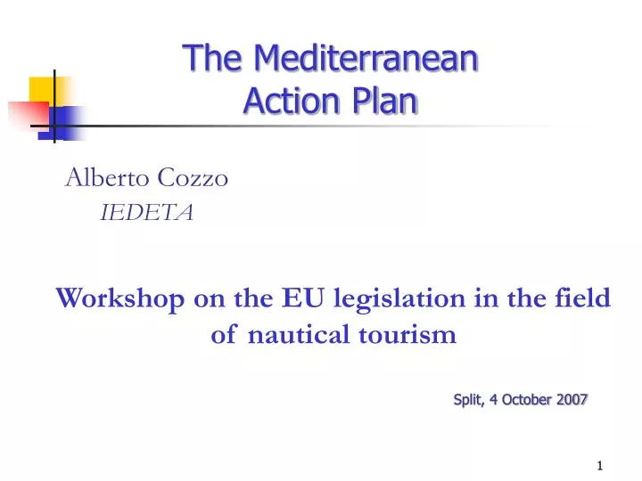 the mediterranean action plan