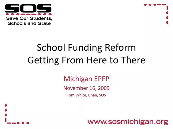 school funding reform getting from here to there