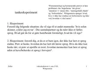tankeeksperiment