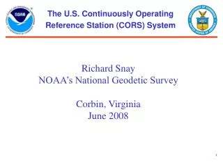The U.S. Continuously Operating Reference Station (CORS) System