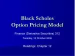 Black Scholes Option Pricing Model