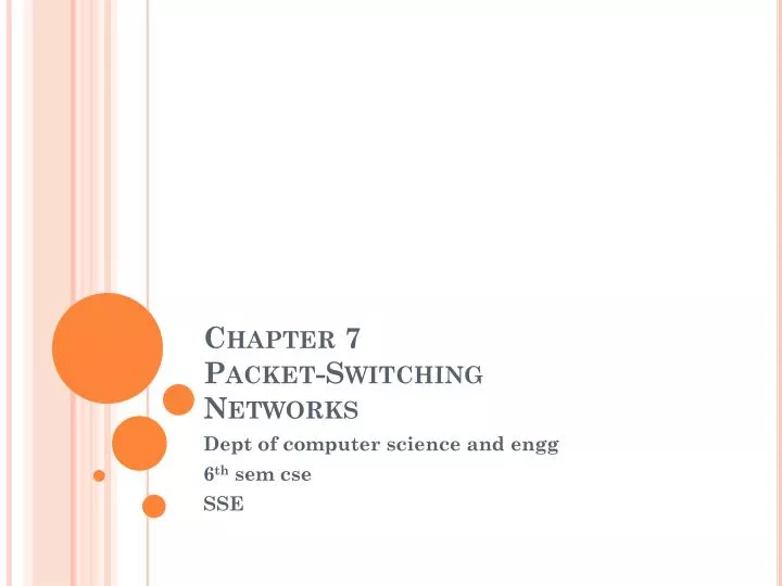 chapter 7 packet switching networks