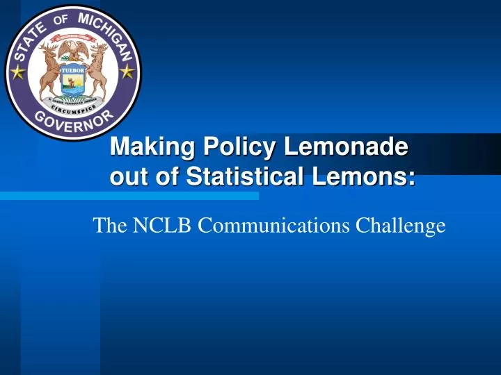 making policy lemonade out of statistical lemons