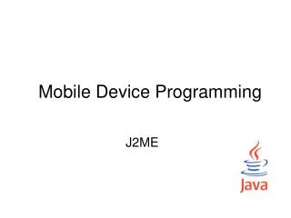 Mobile Device Programming