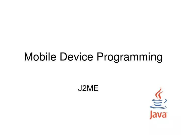 mobile device programming