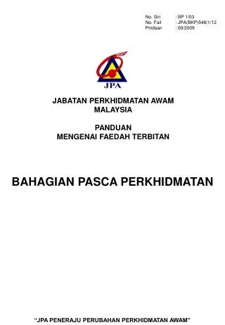 bahagian pasca perkhidmatan