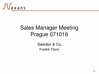Sales Manager Meeting Prague 071016