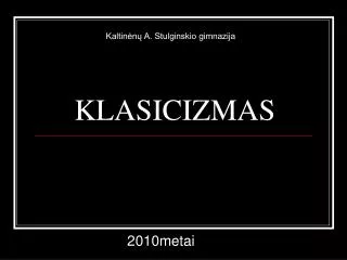 klasicizmas