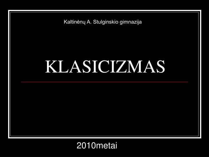 klasicizmas