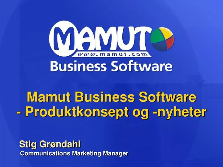 mamut business software produktkonsept og nyheter