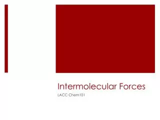 intermolecular forces