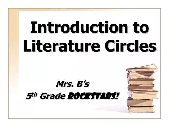 introduction to literature circles