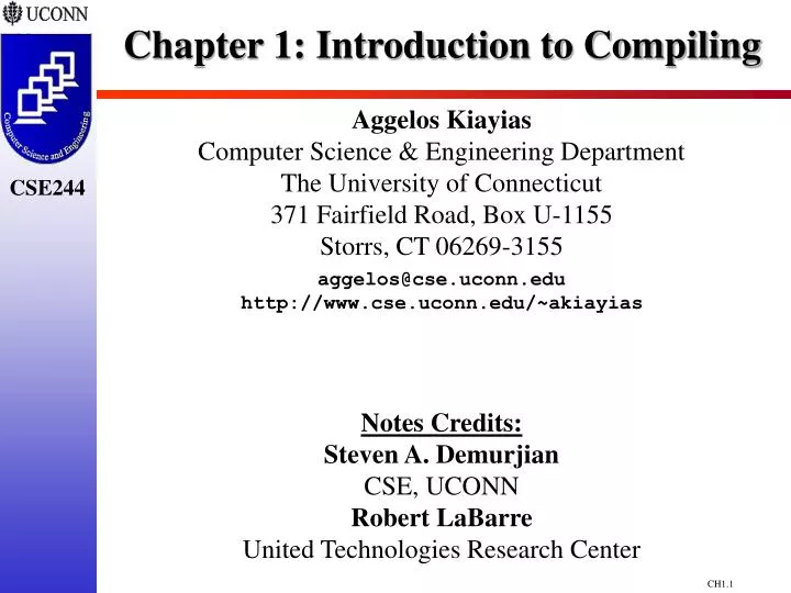 chapter 1 introduction to compiling
