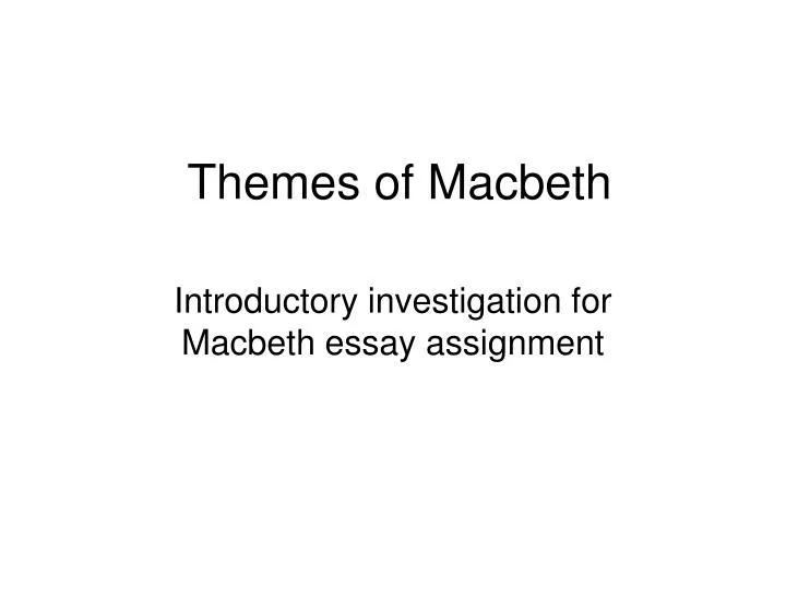 themes of macbeth