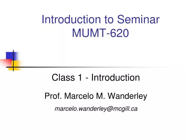 introduction to seminar mumt 620